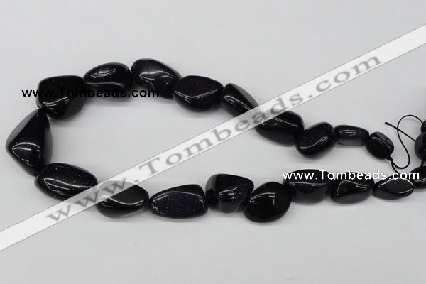 CNG77 15.5 inches 10*14mm - 20*35mm nuggets blue goldstone beads