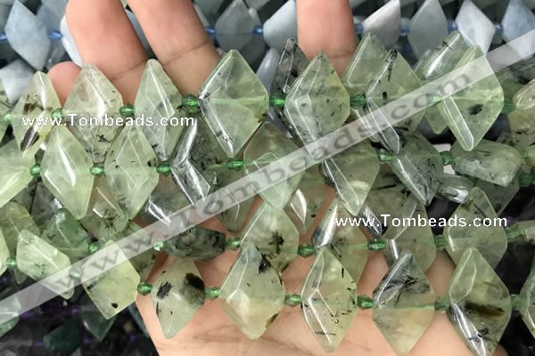 CNG7703 15.5 inches 13*20mm - 15*25mm faceted freeform prehnite beads