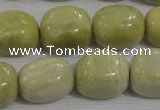 CNG771 15.5 inches 15*18mm nuggets lemon jasper beads wholesale