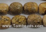 CNG776 15.5 inches 13*18mm nuggets picture jasper beads wholesale