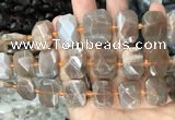 CNG7766 13*18mm - 15*25mm faceted freeform orange moonstone beads