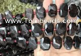 CNG7768 13*18mm - 15*25mm faceted freeform garnet beads