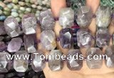 CNG7777 15.5 inches 13*18mm - 15*25mm faceted freeform amethyst beads