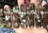 CNG7785 13*18mm - 15*25mm faceted freeform Australia chrysoprase beads