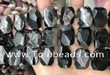 CNG7790 13*18mm - 15*25mm faceted freeform hypersthene beads