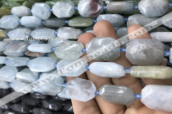 CNG7811 15.5 inches 13*18mm - 18*25mm faceted freeform aquamarine beads