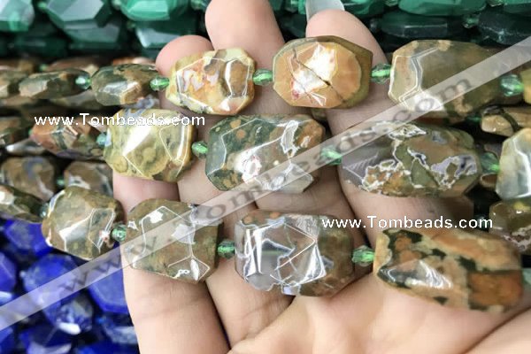 CNG7818 15.5 inches 13*18mm - 18*25mm faceted freeform rhyolite beads