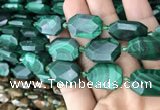 CNG7824 15.5 inches 13*18mm - 18*25mm faceted freeform malachite beads