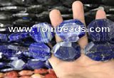 CNG7836 22*30mm - 28*35mm faceted freeform lapis lazuli beads