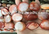 CNG7840 20*25mm - 25*30mm faceted freeform red agate beads