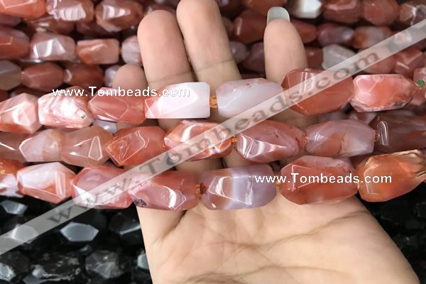 CNG7841 15*20mm - 18*25mm faceted nuggets red agate beads