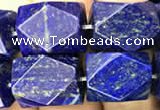 CNG7848 15.5 inches 12*16mm - 13*18mm faceted nuggets lapis lazuli beads