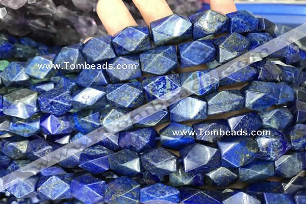 CNG7849 15.5 inches 12*16mm - 13*18mm faceted nuggets lapis lazuli beads