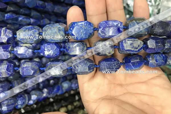 CNG7850 15.5 inches 12*16mm - 15*20mm faceted nuggets lapis lazuli beads