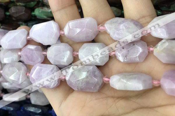 CNG7895 15.5 inches 13*18mm - 18*25mm faceted freeform kunzite beads