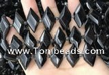 CNG7897 13*20mm - 15*25mm faceted freeform black tourmaline beads