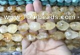 CNG7900 15.5 inches 12*16mm - 15*25mm faceted nuggets citrine beads