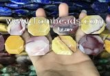CNG7915 22*30mm - 25*35mm faceted freeform mookaite beads