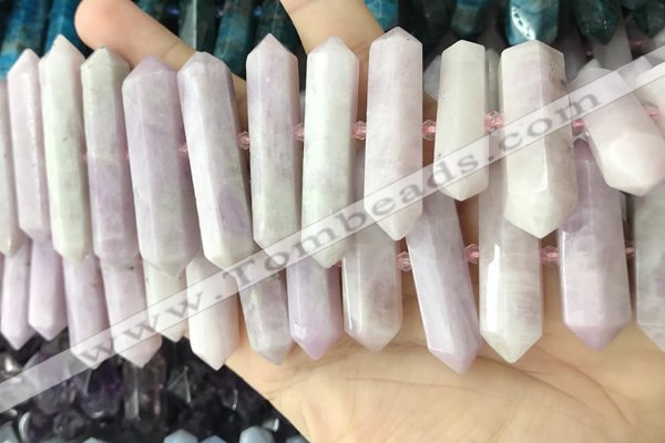 CNG7932 15.5 inches 10*22mm - 12*45mm faceted nuggets kunzite beads