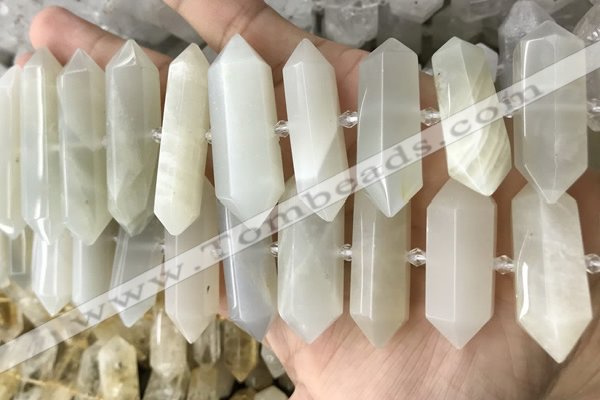 CNG7933 15.5 inches 10*22mm - 12*45mm faceted nuggets moonstone beads