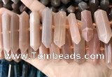 CNG7936 15.5 inches 10*22mm - 12*45mm faceted nuggets moonstone beads