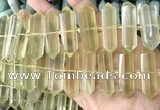 CNG7941 10*22mm - 12*45mm faceted nuggets lemon quartz beads