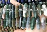 CNG7946 15.5 inches 10*22mm - 12*45mm faceted nuggets Indian agate beads