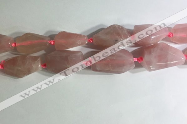 CNG7951 15.5 inches 15*25mm - 20*40mm nuggets rose quartz beads