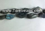 CNG7964 15.5 inches 15*25mm - 20*40mm nuggets labradorite beads