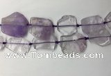 CNG7974 25*30mm - 35*45mm freeform light amethyst slab beads