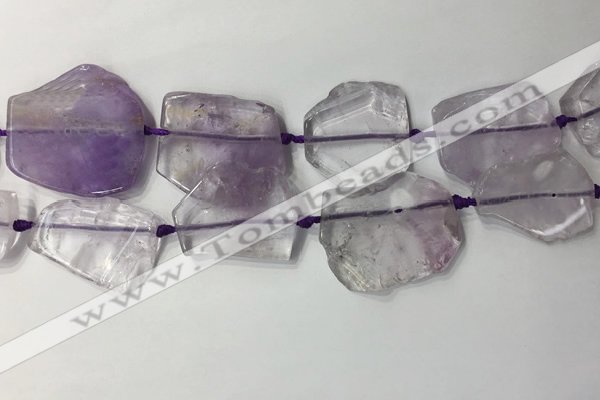 CNG7974 25*30mm - 35*45mm freeform light amethyst slab beads