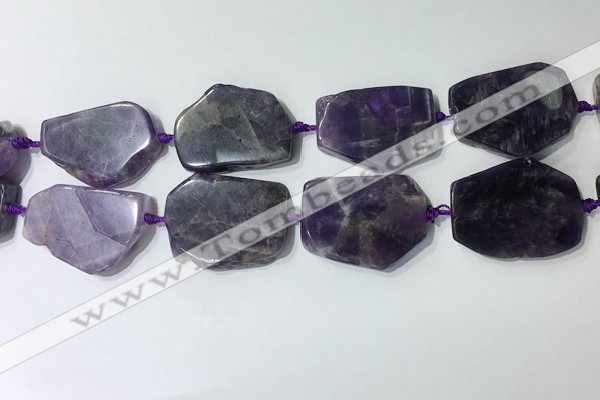 CNG7975 25*30mm - 35*45mm freeform amethyst slab beads