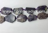 CNG7982 25*30mm - 35*45mm freeform charoite slab beads