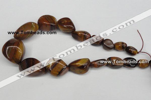 CNG80 15.5 inches 10*15mm - 25*35mm nuggets yellow tiger eye beads