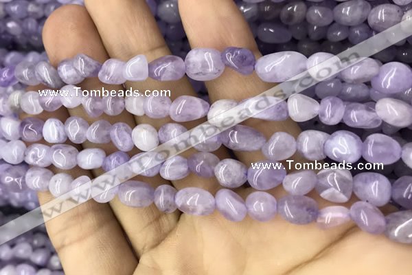 CNG8003 15.5 inches 6*8mm nuggets lavender amethyst beads