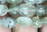 CNG8008 15.5 inches 6*8mm nuggets green rutilated quartz beads