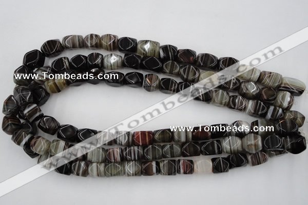 CNG801 15.5 inches 8*12mm faceted nuggets agate gemstone beads