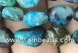 CNG8018 15.5 inches 6*8mm nuggets chrysocolla gemstone beads