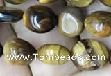 CNG8020 15.5 inches 6*8mm nuggets yellow tiger eye beads