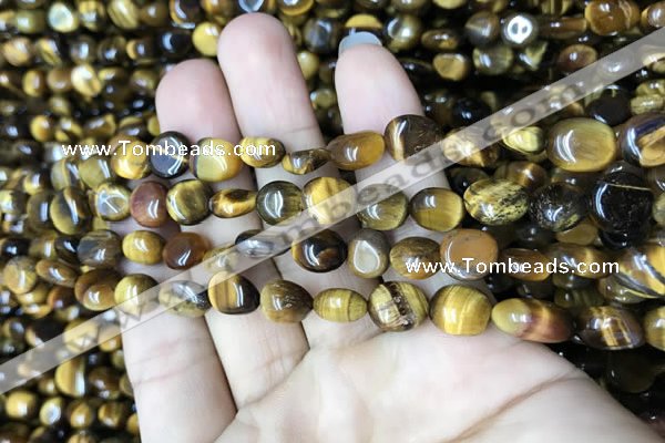 CNG8020 15.5 inches 6*8mm nuggets yellow tiger eye beads