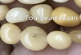 CNG8021 15.5 inches 6*8mm nuggets yellow jade beads wholesale