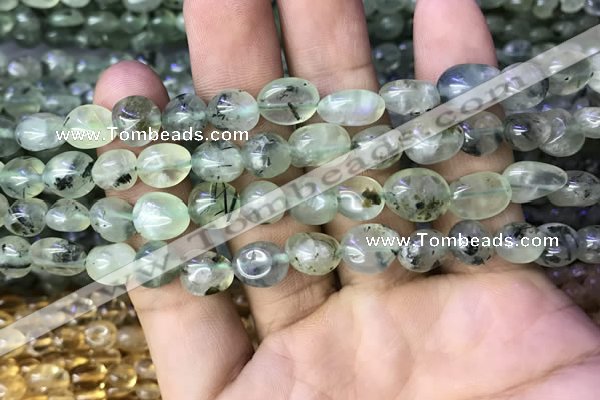 CNG8035 15.5 inches 8*10mm nuggets green rutilated quartz beads