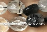 CNG8036 15.5 inches 8*10mm nuggets black rutilated quartz beads