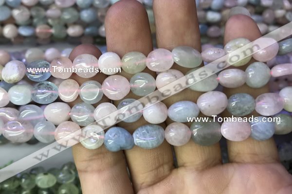 CNG8037 15.5 inches 8*10mm nuggets morganite beads wholesale