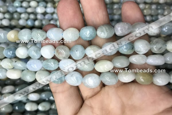 CNG8041 15.5 inches 8*10mm nuggets aquamarine beads wholesale