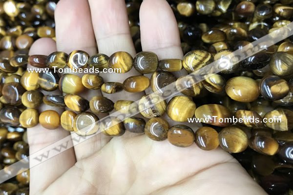 CNG8048 15.5 inches 8*10mm nuggets yellow tiger eye beads