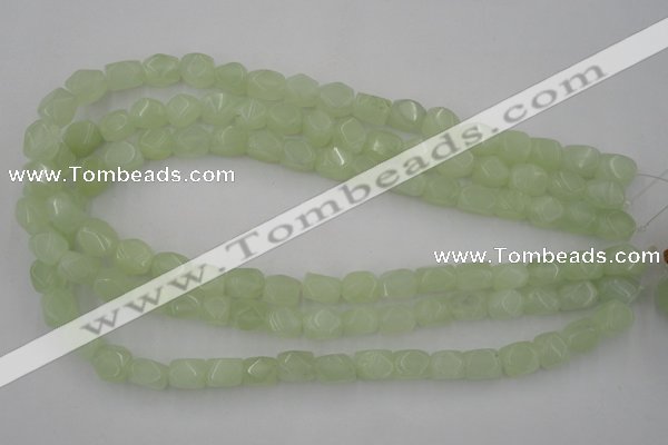 CNG806 15.5 inches 8*12mm faceted nuggets New jade beads