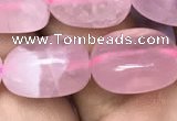 CNG8060 15.5 inches 8*10mm - 10*14mmm nuggets rose quartz beads