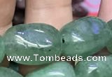 CNG8064 8*10mm - 10*14mmm nuggets green strawberry quartz beads