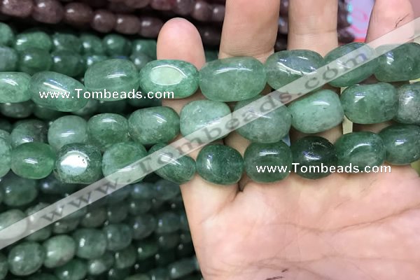 CNG8064 8*10mm - 10*14mmm nuggets green strawberry quartz beads